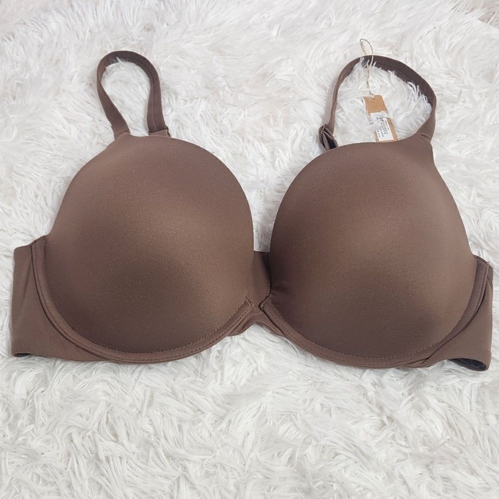 NWT SKIMS Fit Everybody T-Shirt Demi Bra In Oxide Brown - Picture 6 of 8